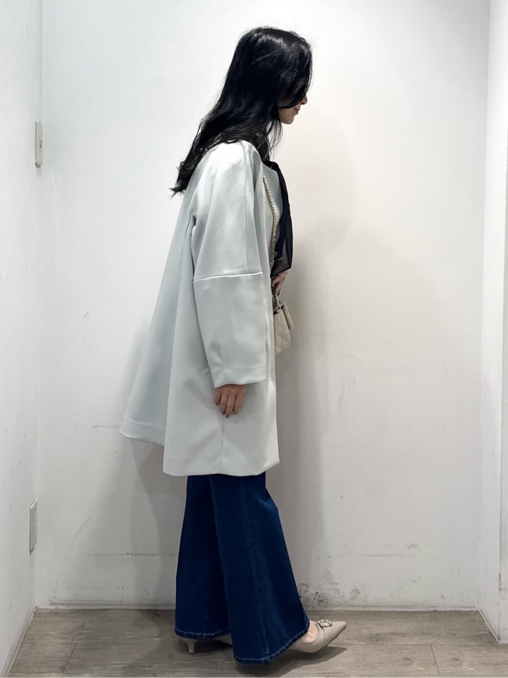 yuicciさんの「OPAQUE.CLIP｜フォルムスリーブミドルコート【洗濯機OK】」を使ったコーディネート