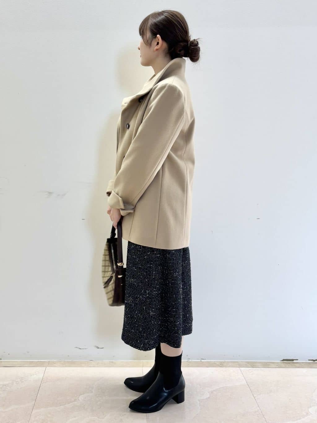 Satoさんの「Reflect｜【SS-4Lサイズ／衿が顔に当たらない◎】スタンドネックミドルコート」を使ったコーディネート