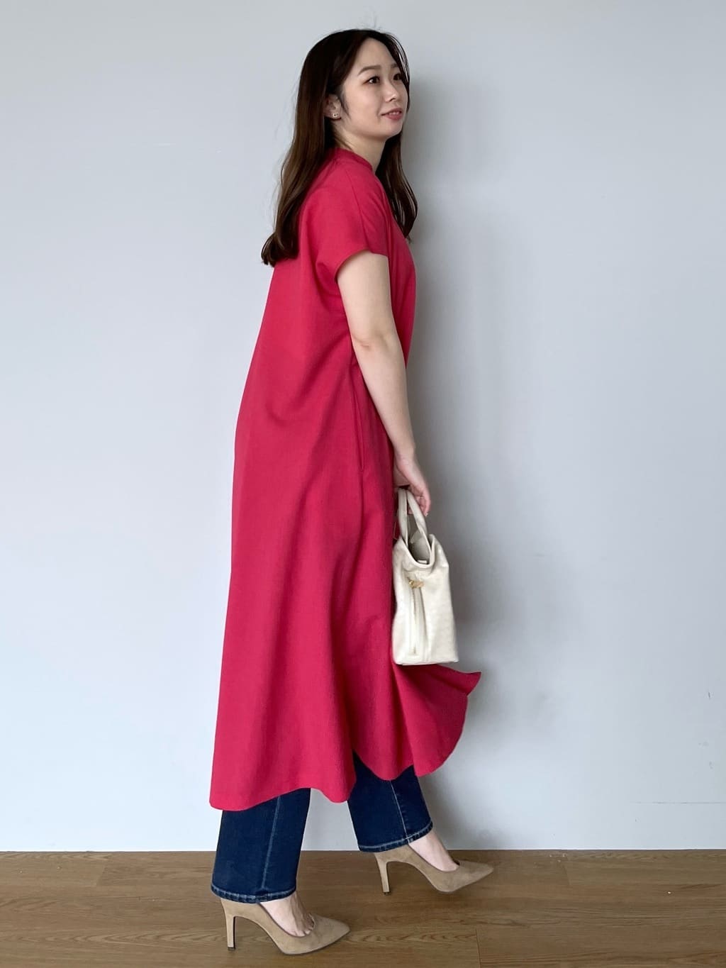 Saekoさんの「UNTITLED｜【UV/接触冷感/遮熱/通気性】スラブバンドカラーワンピース」を使ったコーディネート