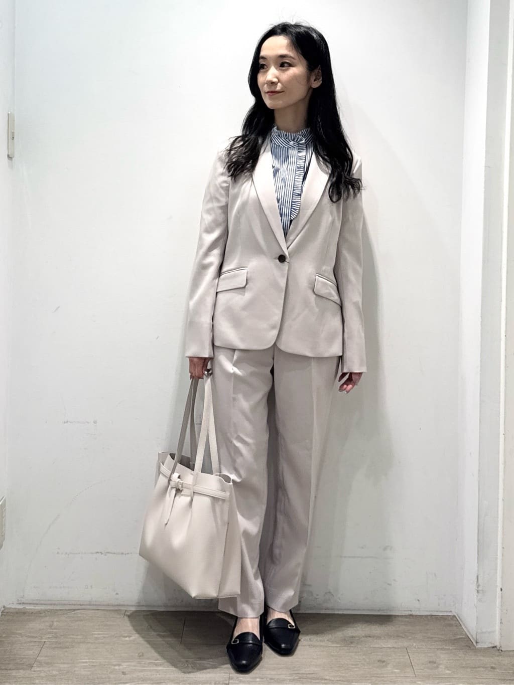 yuicciさんの「OPAQUE.CLIP｜ストレッチテーラードジャケット／セットアップ対応【洗濯機OK】」を使ったコーディネート