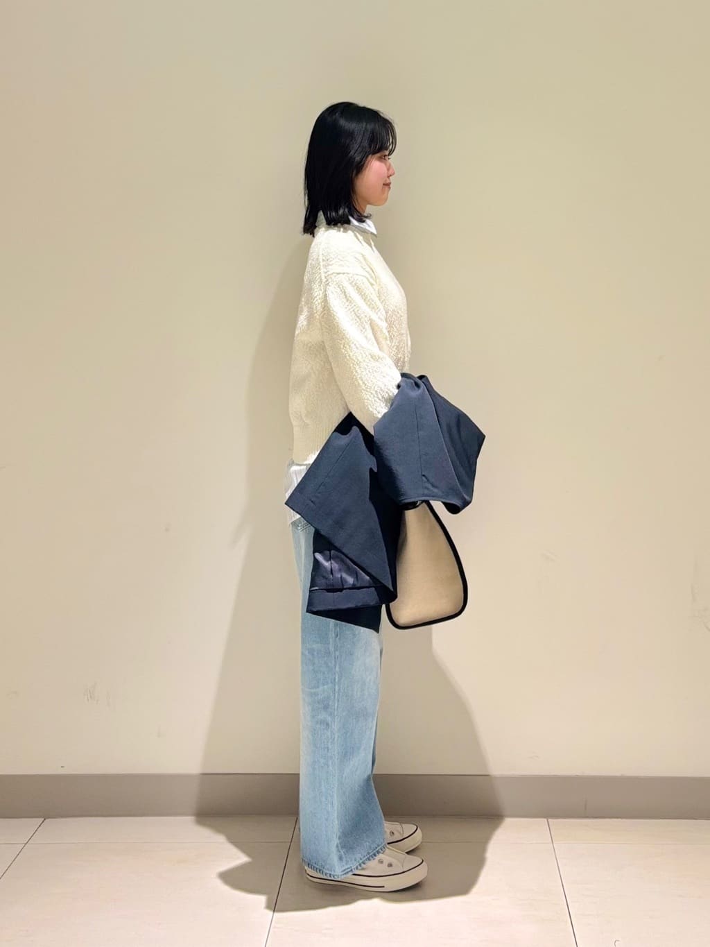 mayuさんの「Dessin｜【洗える】バックボタンオーバーシャツ」を使ったコーディネート
