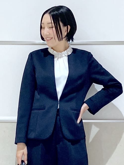 eriko さんの「Dessin｜【通勤/セットアップ可能】ソフトボンディングジャケット」を使ったコーディネート