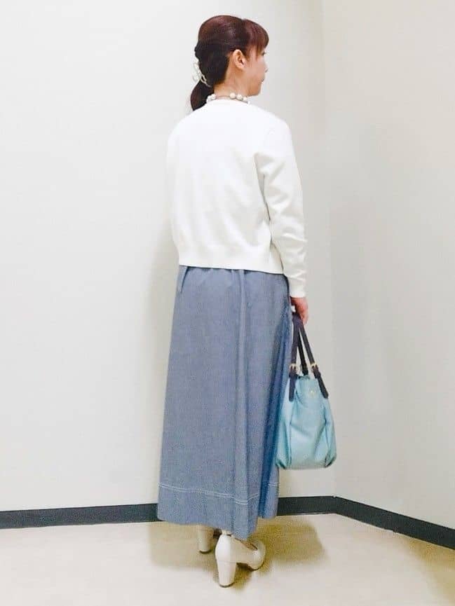 花さんの「Reflect｜ダンガリータックフレアスカート」を使ったコーディネート