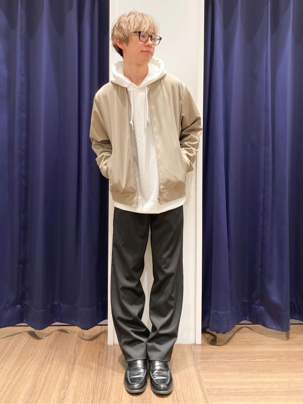 つーじーさんの「THE SHOP TK｜FLEX LINE ストレッチリブブルゾン　ストレッチ/防シワ/マシンウォッシャブル/セットアップ可」を使ったコーディネート