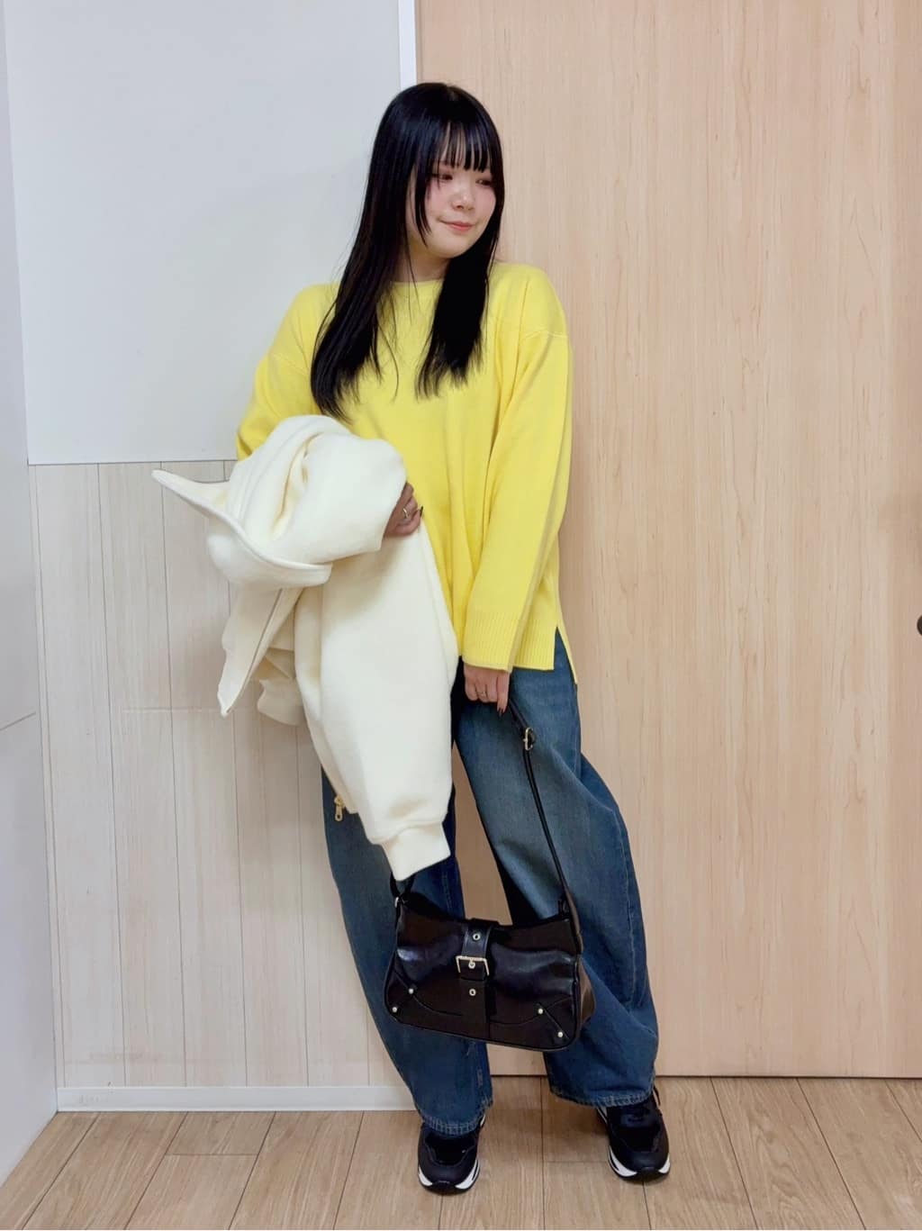 nanaseさんの「SHOO･LA･RUE｜【S-LL】軽くてふんわりあたたかい スライバージャケット」を使ったコーディネート