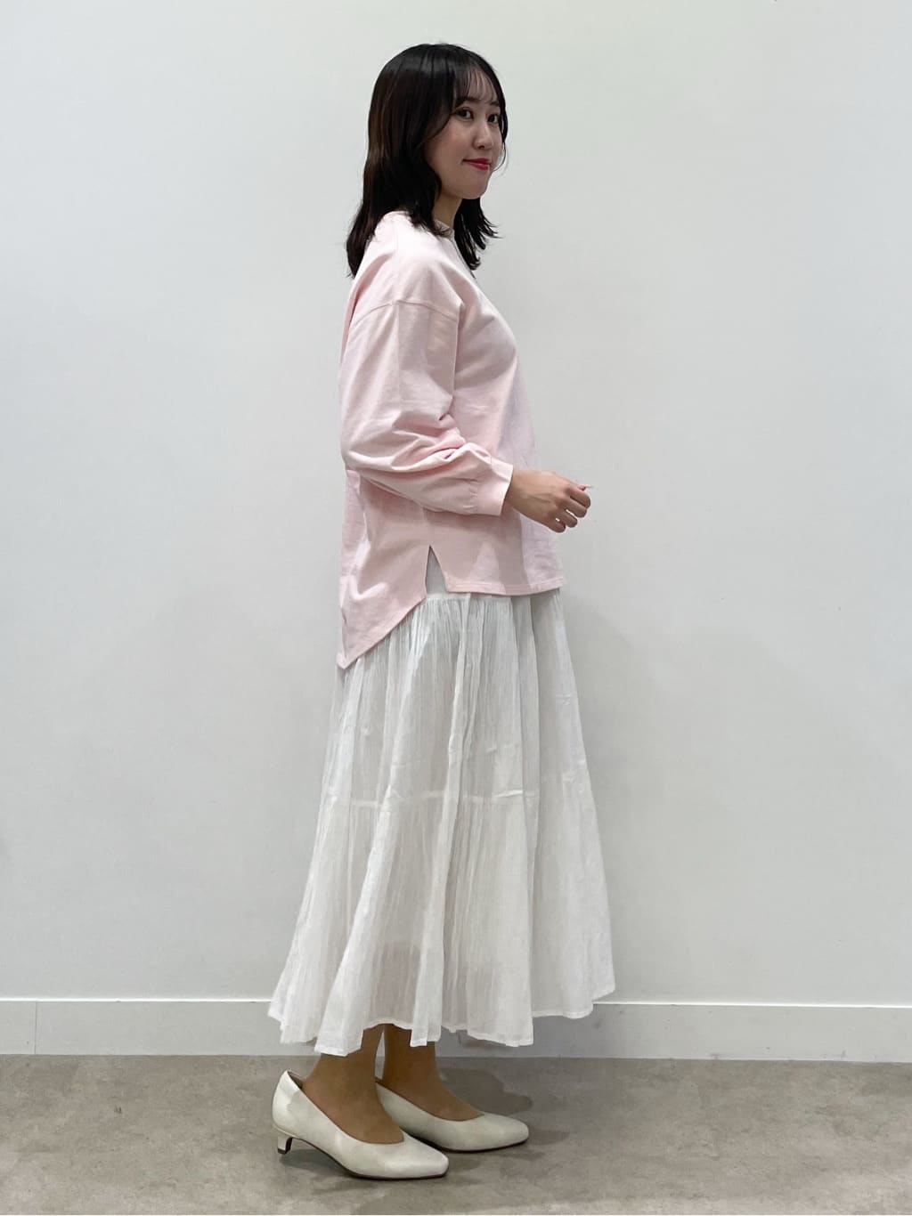yukariさんの「Dessin｜【360度可愛い・洗える】バックヘンリーカットソー」を使ったコーディネート