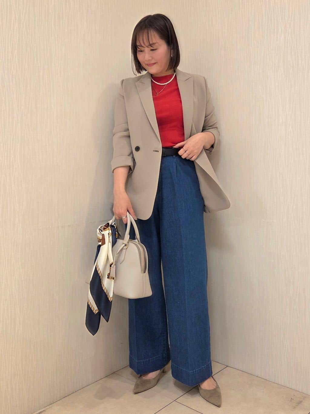 naokoさんの「UNTITLED｜◆【洗える/ストレッチ性】ダブルブレストジャケット」を使ったコーディネート