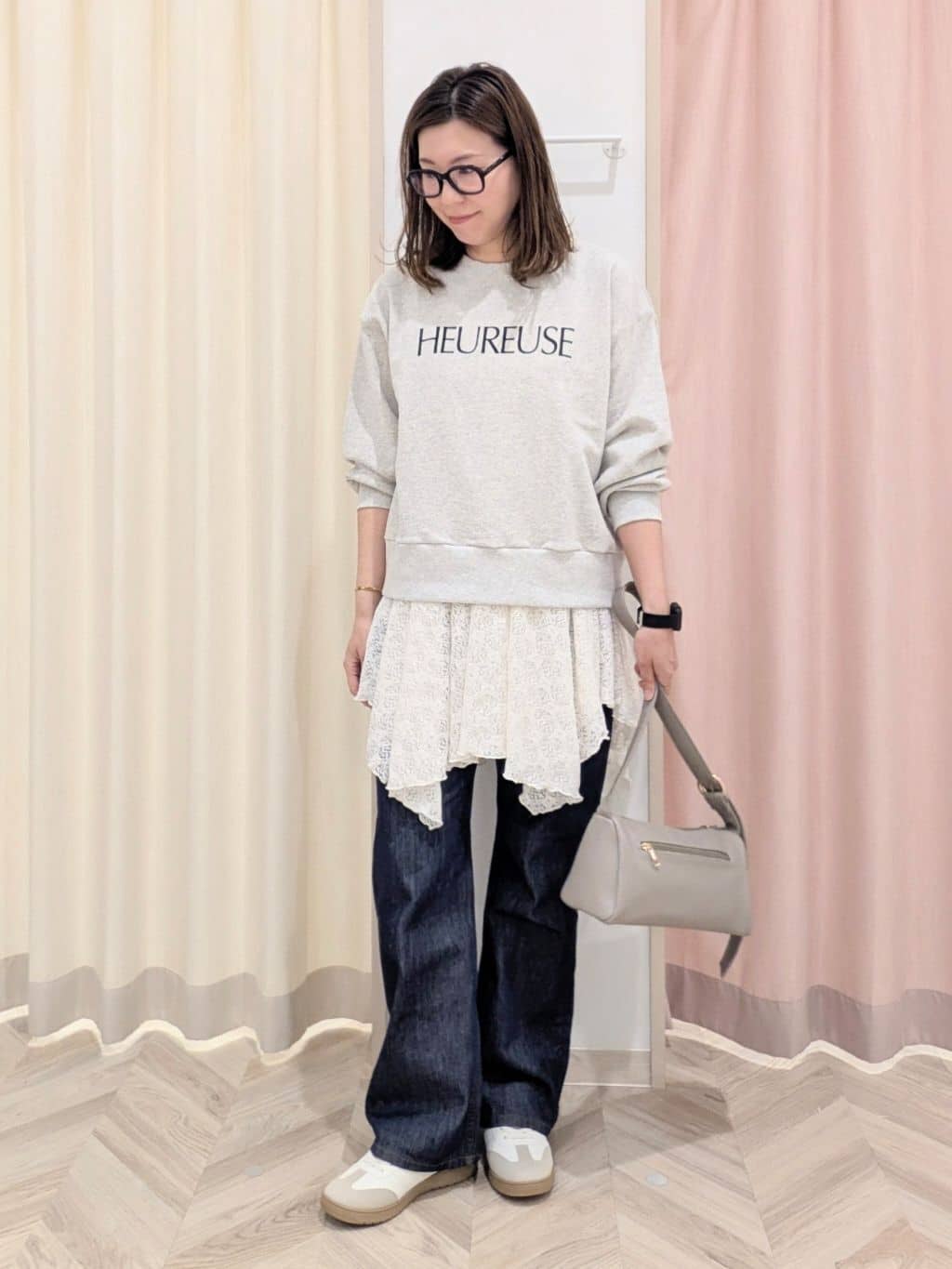 miyuさんの「SHOO･LA･RUE｜【防花粉/S-LL】ウエストマークですっきり見え　軽やかスタンドブルゾン」を使ったコーディネート