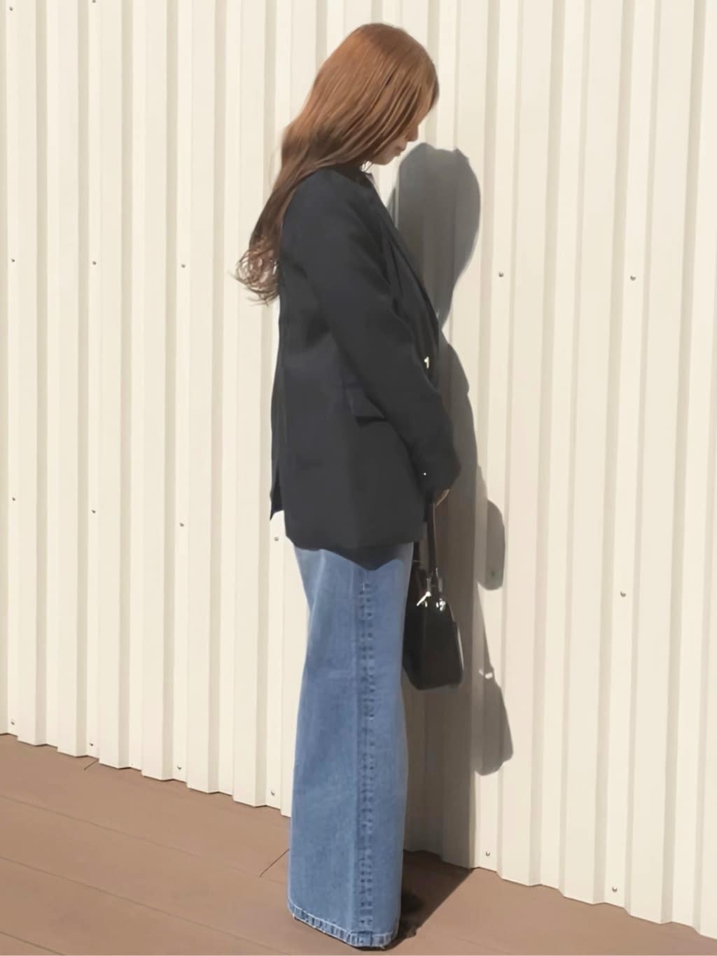 Ramuさんの「OPAQUE.CLIP｜金ボタンダブルブレストテーラードジャケット／セットアップ対応【洗える】」を使ったコーディネート