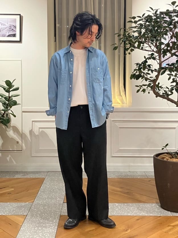 junyaさんの「DRESSTERIOR｜ユーズドデニムシャツ」を使ったコーディネート