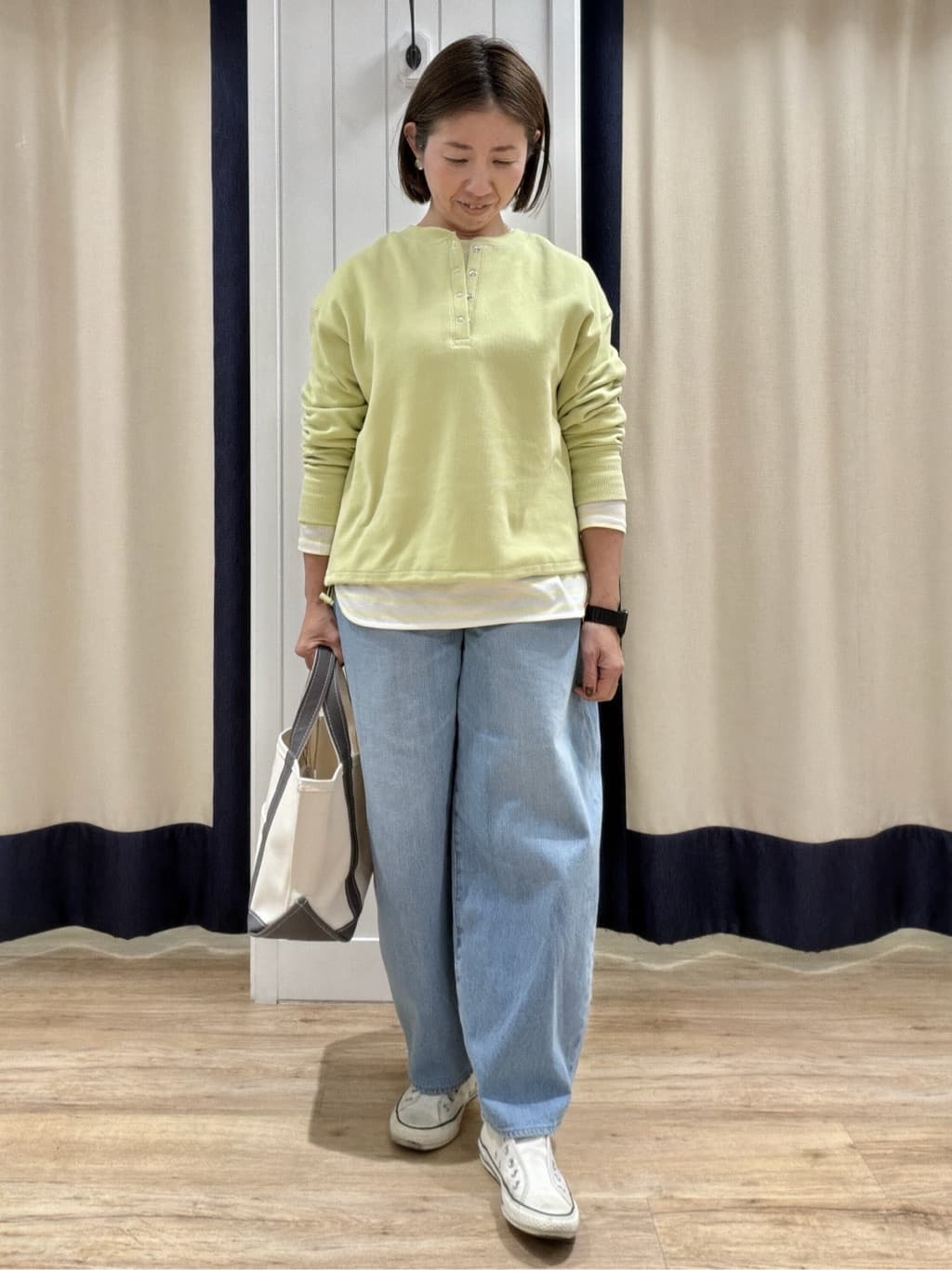 Akiさんの「Dessin｜【前後2WAY/洗える】ドロストリブカットソー」を使ったコーディネート