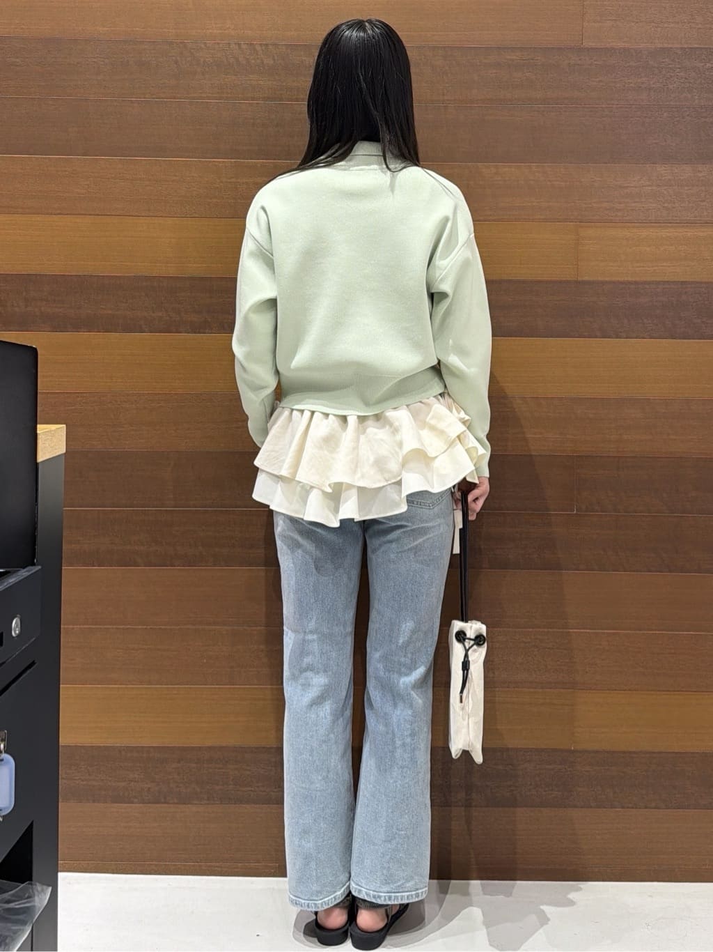 さやさんの「OPAQUE.CLIP｜ハーフZIP刺繍ロゴニット【洗濯機OK】」を使ったコーディネート