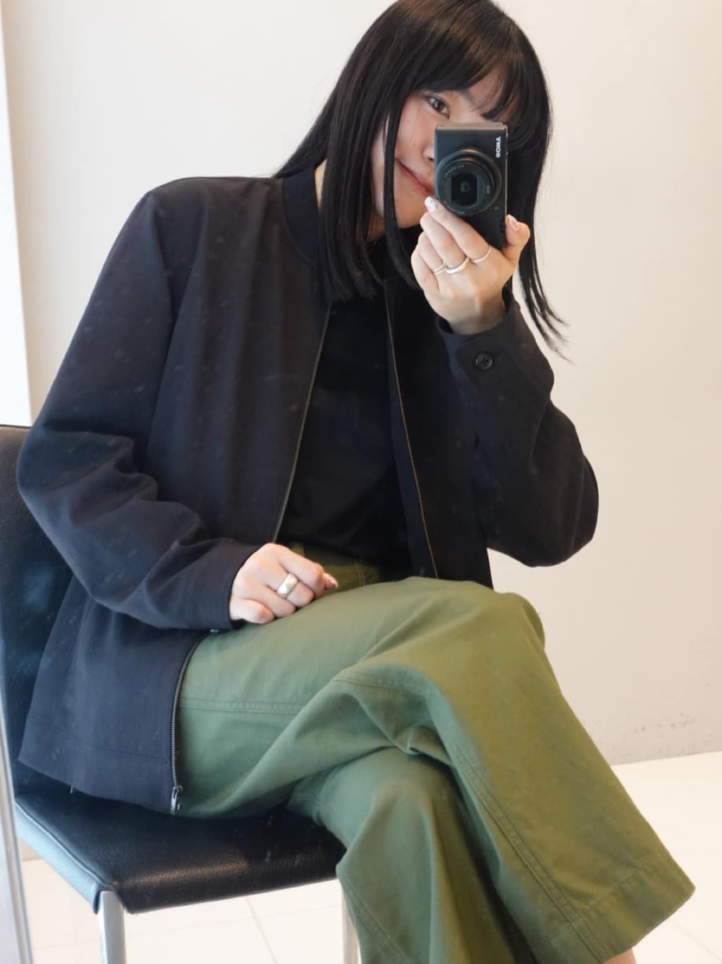 Akutagawaさんの「TAKEO KIKUCHI｜リネンライクカルゼ リブブルゾン」を使ったコーディネート