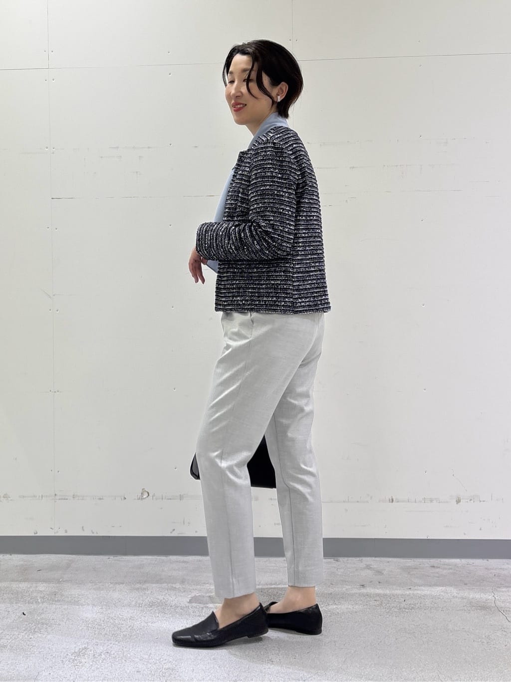yuriさんの「INDIVI｜【洗える】ジョーゼットボウタイブラウス」を使ったコーディネート