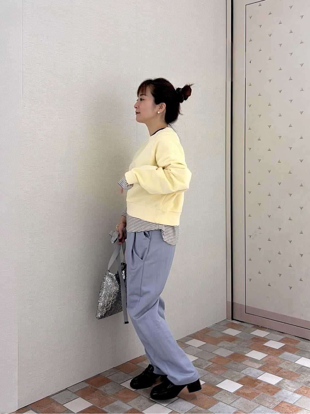よねさんの「INDIVI｜ボーダーカットソー」を使ったコーディネート