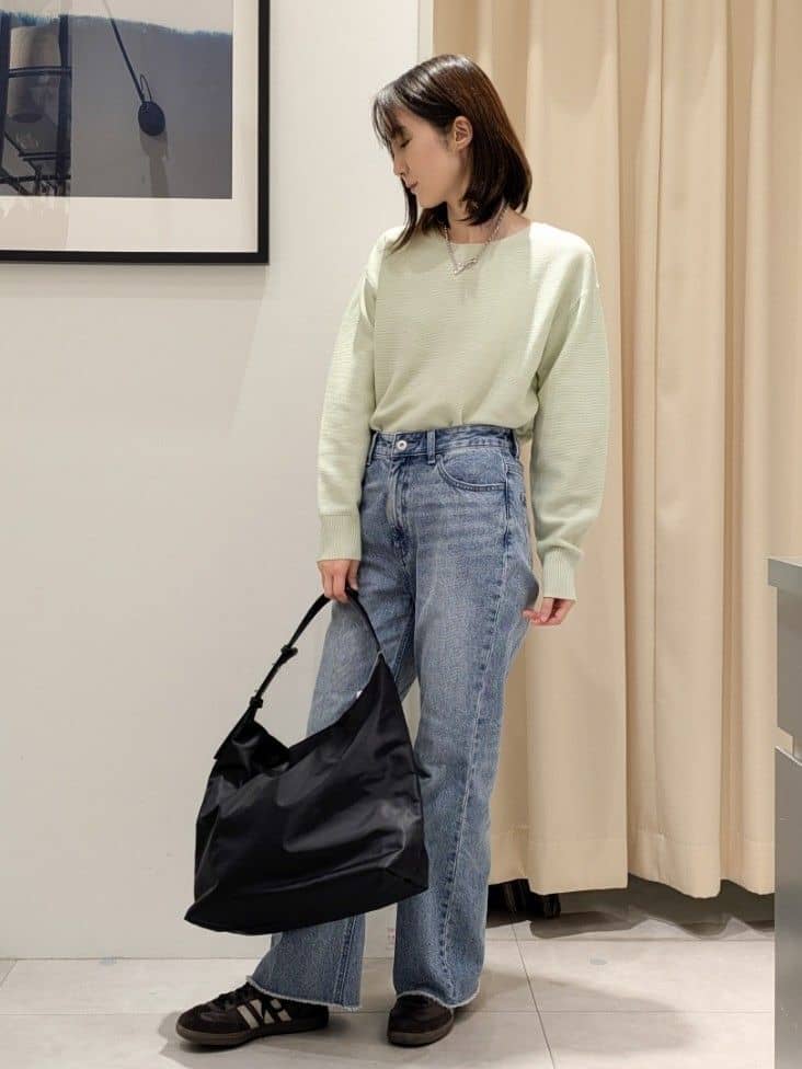 なめさんの「THE SHOP TK｜【S-XLサイズ/選べる6色】どこから見ても美しい ガーターニット/洗濯機OK」を使ったコーディネート