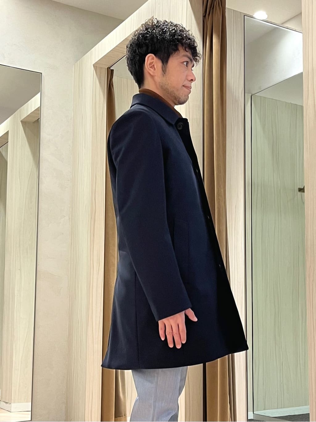 URAさんの「TAKEO KIKUCHI｜【ダウンライナー付き】メランジ ステンカラー コート」を使ったコーディネート