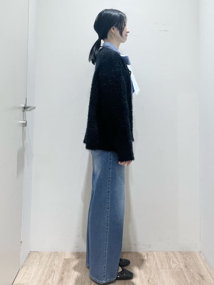 momokoさんの「OPAQUE.CLIP｜シャギーミドルカーディガン【洗濯機OK】《6col》」を使ったコーディネート