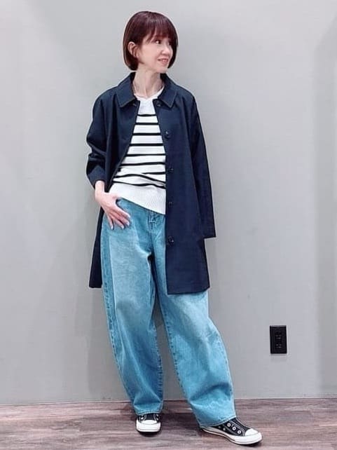 Satoさんの「Dessin｜【花粉ガード/撥水加工/洗える】ステンカラースプリングコート」を使ったコーディネート