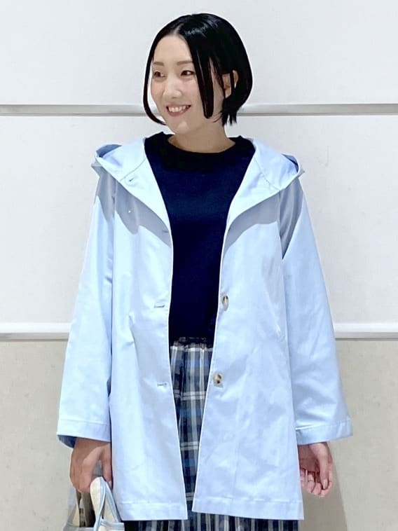 eriko さんの「Dessin｜【洗える】フードトレンチコート」を使ったコーディネート