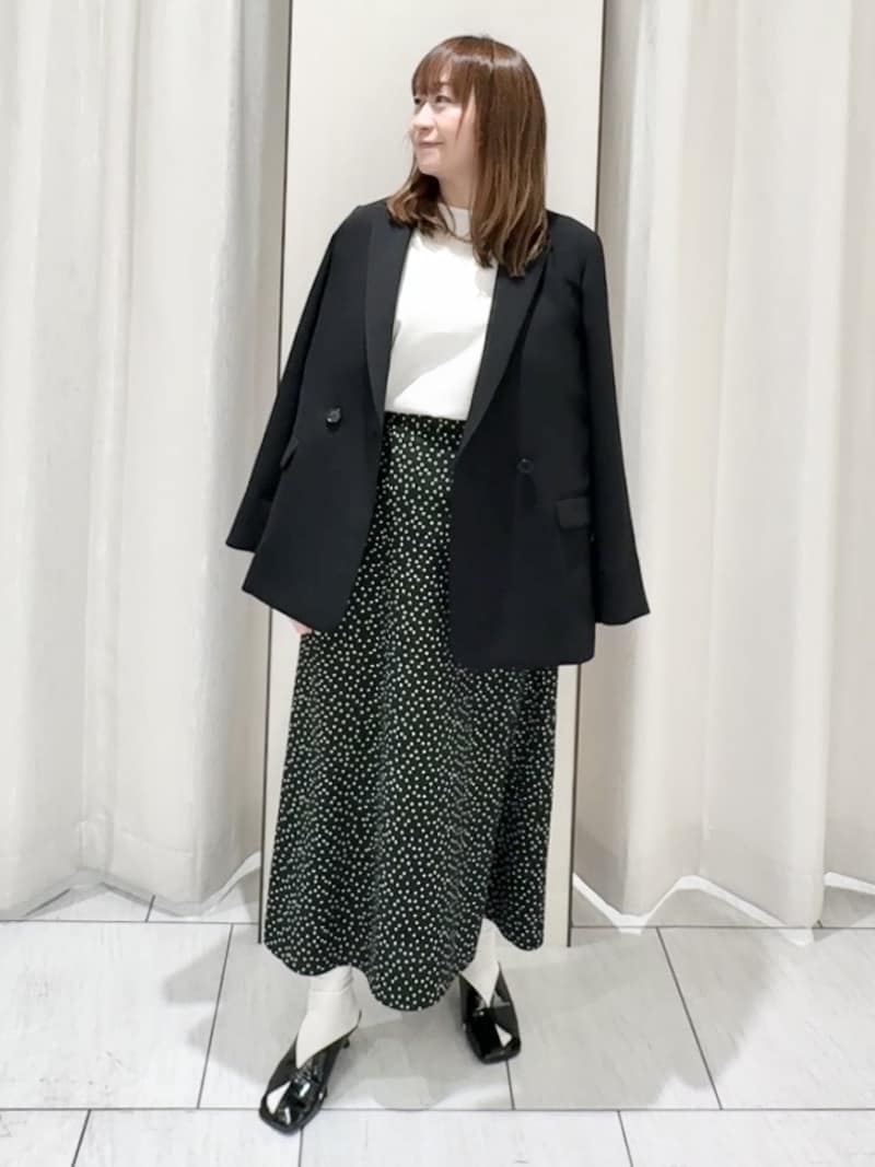 ʏᴜᴋɪᴋᴏさんの「UNTITLED｜◆【洗える/ストレッチ性】ダブルブレストジャケット」を使ったコーディネート