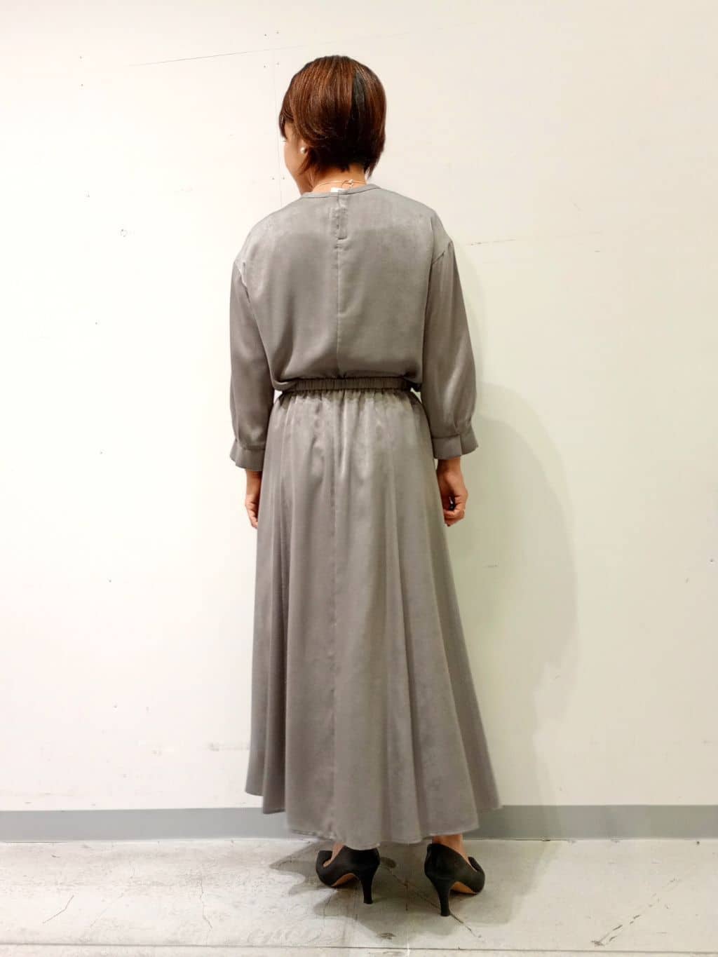 Kさんの「INDIVI｜【洗える／通勤／スーツ】メランジストレッチ ノーカラージャケット」を使ったコーディネート