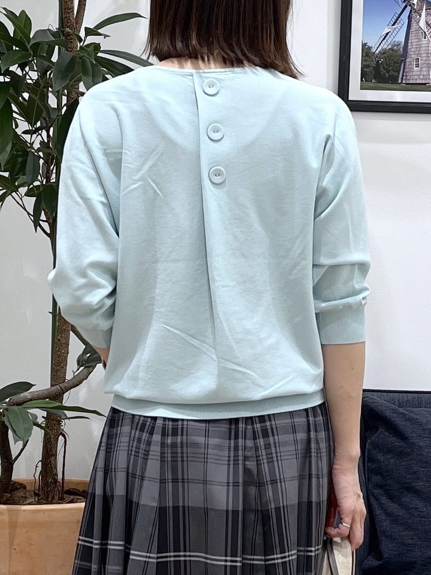 canaさんの「Dessin｜【洗える】後ろボタンニットプルオーバー七分袖」を使ったコーディネート