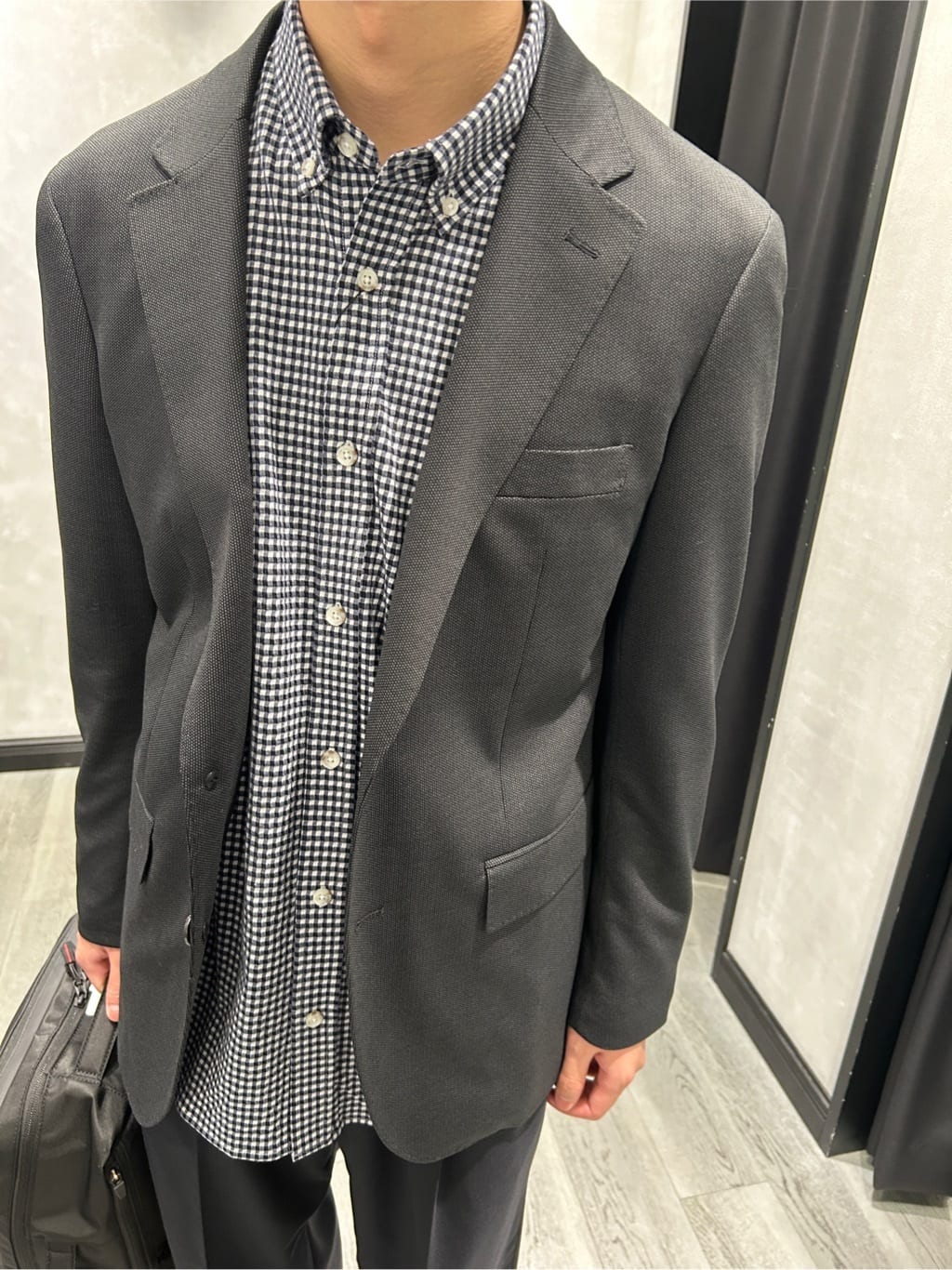 ruiさんの「TAKEO KIKUCHI｜【BOWLER HAT LABEL】ピンヘッドジャージ ジャケット」を使ったコーディネート