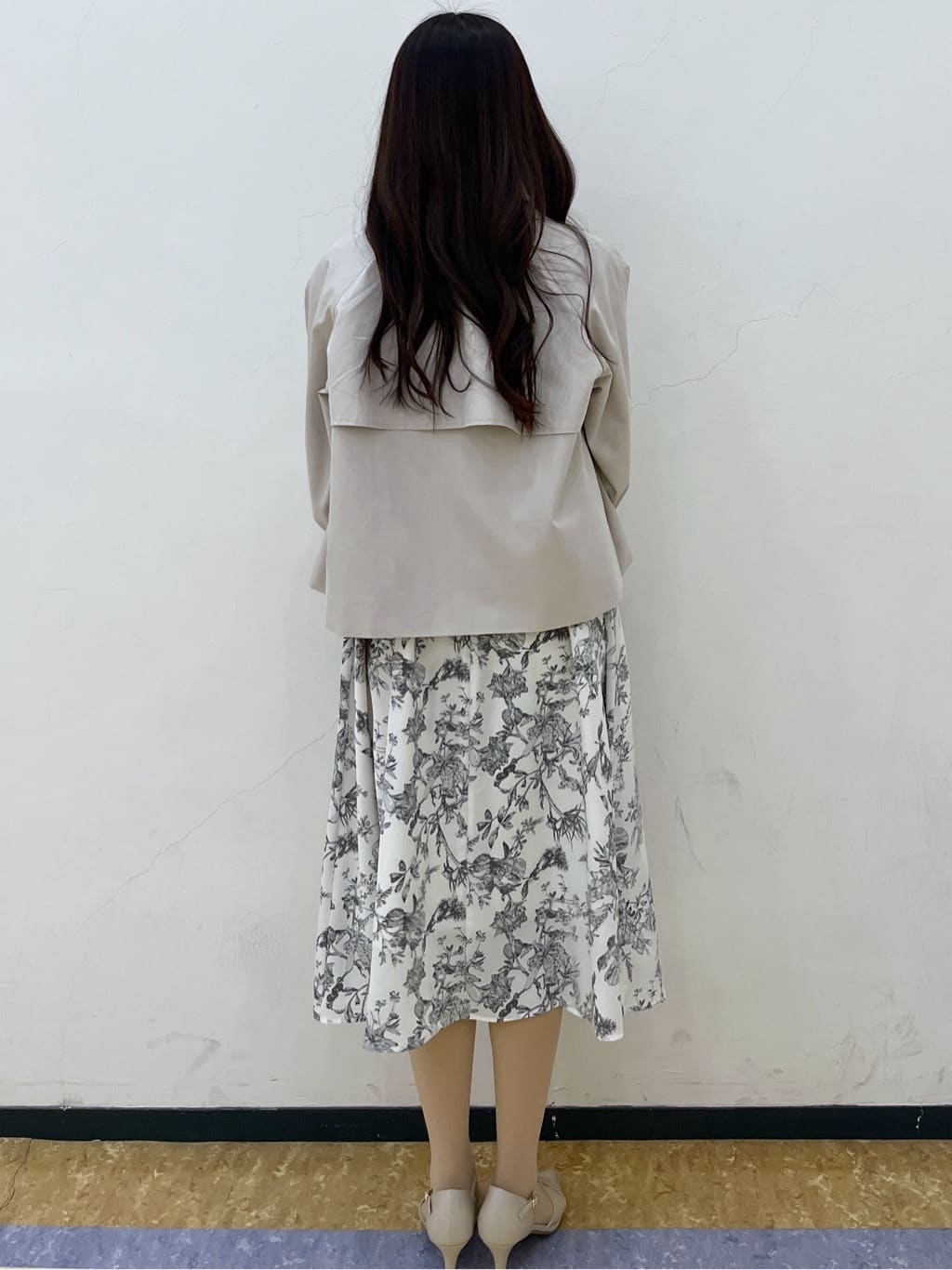 Rさんの「index｜キャンディスリーブショートトレンチコート【洗濯機OK／撥水／防花粉】《5col》」を使ったコーディネート