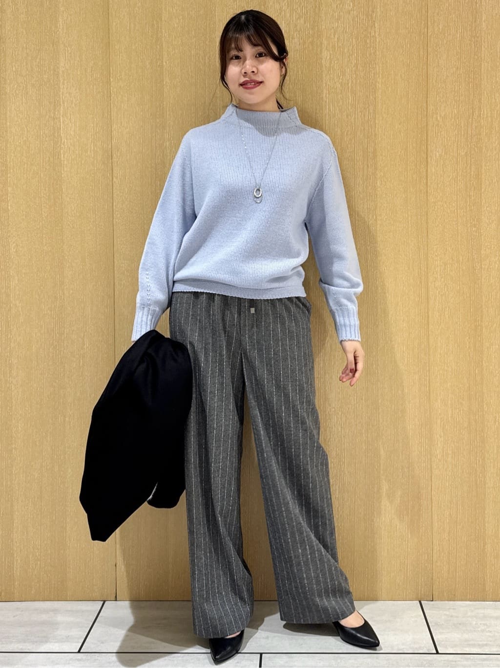 nanaさんの「UNTITLED｜【洗える】スポンディッシュ ボトルネックニット」を使ったコーディネート
