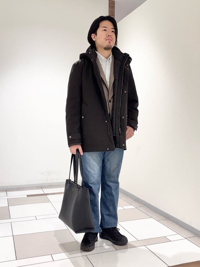 及川さんの「TAKEO KIKUCHI｜【3WAY】ドビー ダウンライナー付ブルゾン」を使ったコーディネート