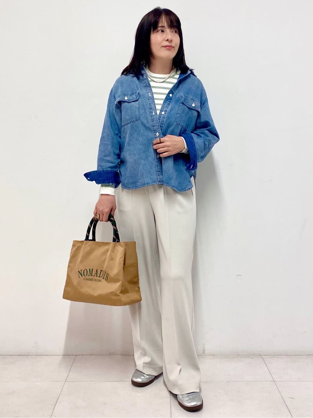 Sawaguchiさんの「DRESSTERIOR｜【接触冷感/ウォッシャブル】センタープレスジョーゼットパンツ」を使ったコーディネート