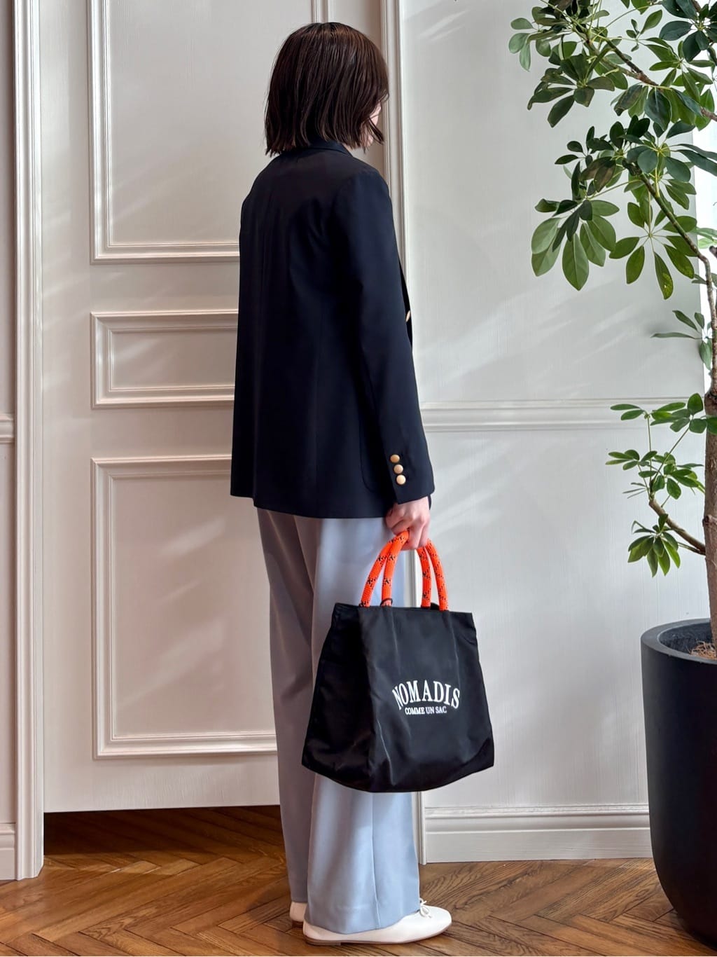 nakaoさんの「DRESSTERIOR｜【接触冷感/ウォッシャブル】センタープレスジョーゼットパンツ」を使ったコーディネート