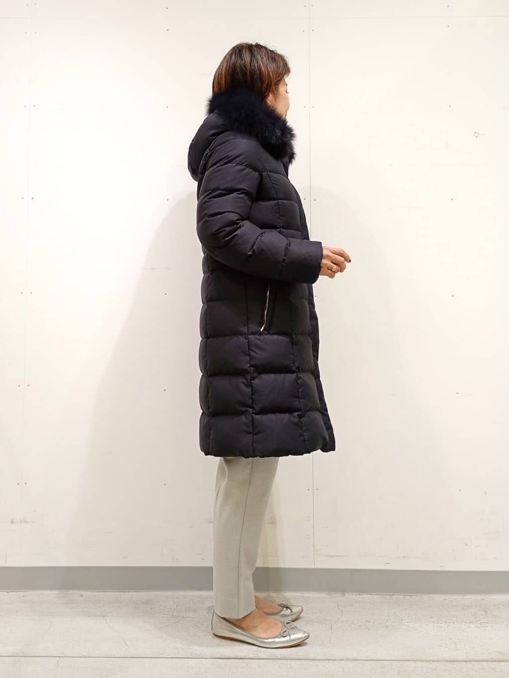 Kさんの「INDIVI｜【名品／撥水／抗菌防臭】ロング丈リサイクルダウンコート」を使ったコーディネート