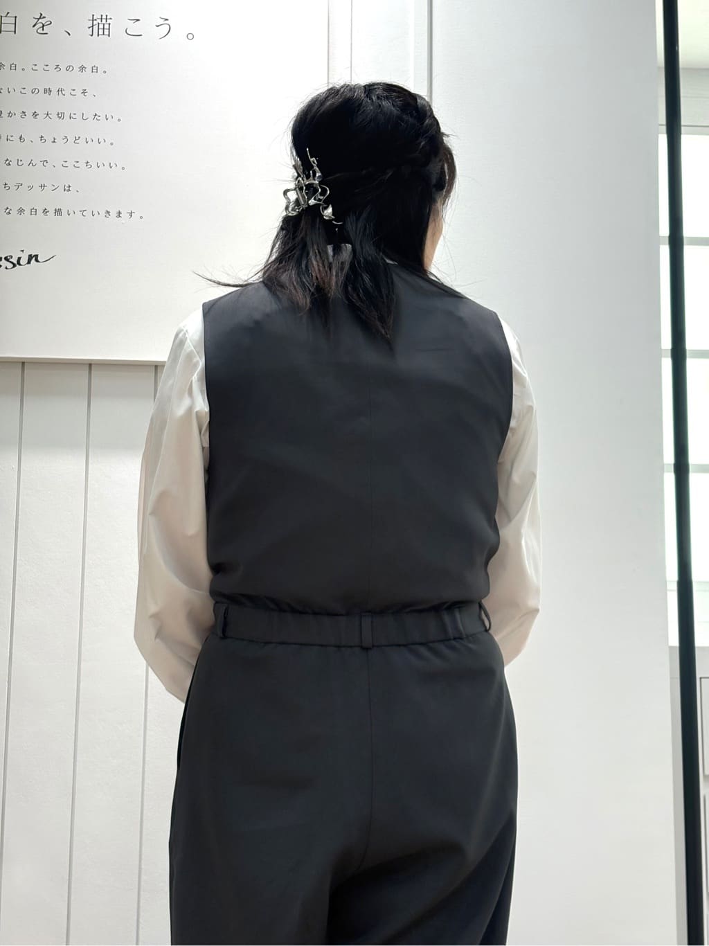 tomokoさんの「Dessin｜【洗える】セットアップ風ジレオールインワン」を使ったコーディネート