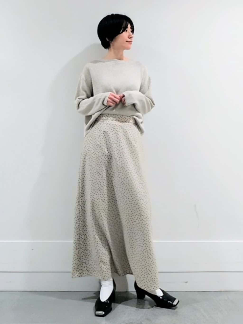 ミズタさんの「UNTITLED｜◆【洗える/光沢感】ファンシーヤーンニット」を使ったコーディネート
