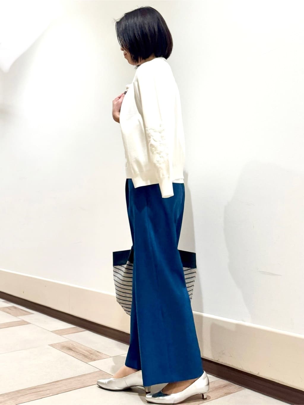kaeさんの「Reflect｜レースデザインスリーブカーディガン」を使ったコーディネート
