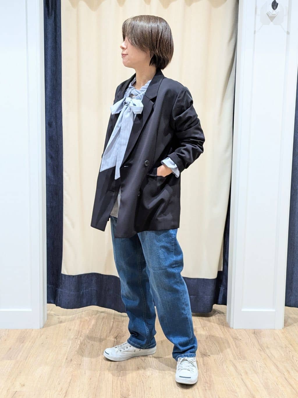 Moriokaさんの「Dessin｜【入卒/セレモニー/お仕事/セットアップ可能】ダブルジャケット」を使ったコーディネート