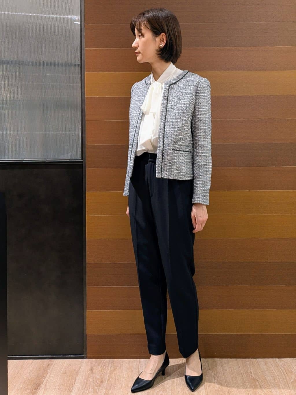 miuraさんの「OPAQUE.CLIP｜《通勤対応》 コットンツイードジャケット」を使ったコーディネート