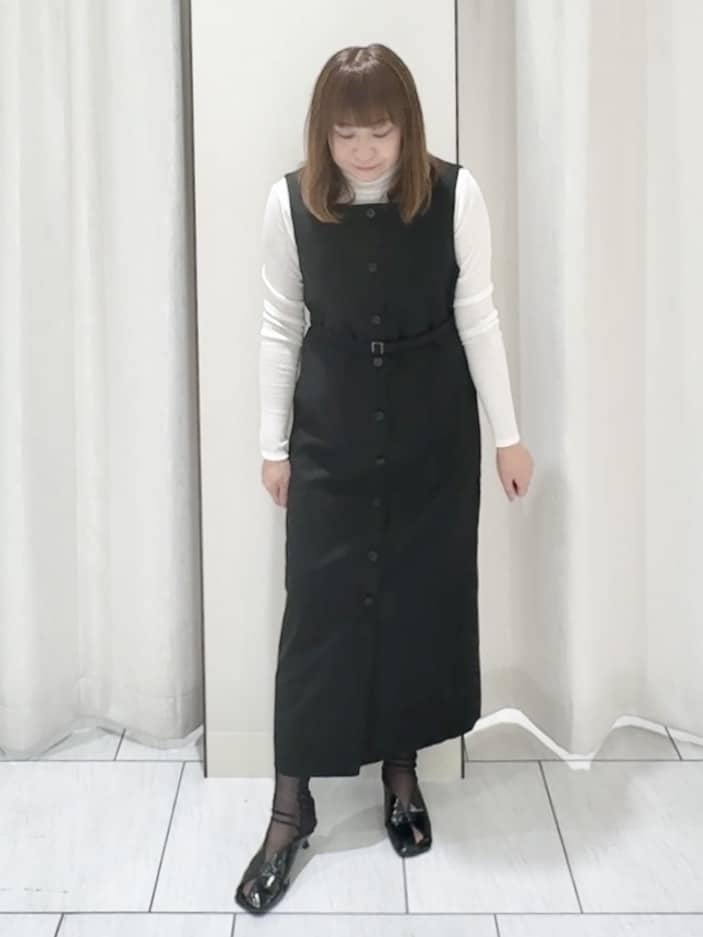 ʏᴜᴋɪᴋᴏさんの「UNTITLED｜◆【洗える/レイヤードインナー】ナチュラルテレコハイネックプルオーバー」を使ったコーディネート