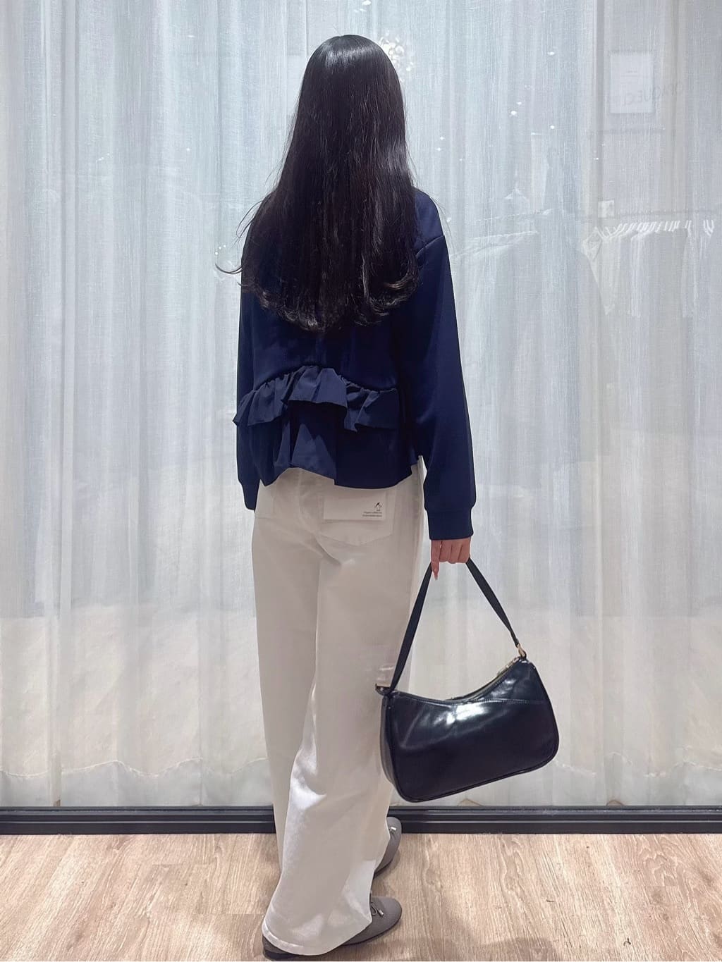 ぞうげさんの「OPAQUE.CLIP｜裾フリルドッキングトップス【洗濯機OK】」を使ったコーディネート