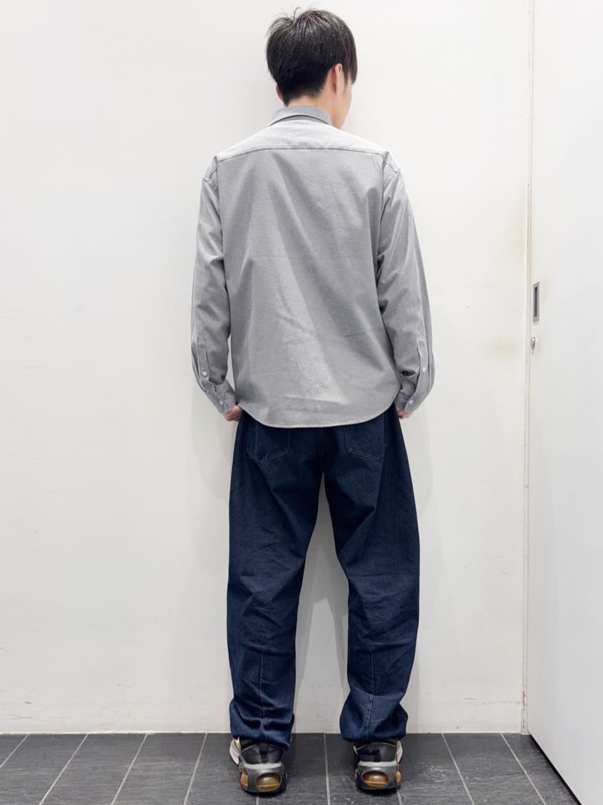 ちびちゃんさんの「THE SHOP TK｜【POLO BCS 別注】 アソート長袖シャツ ストライプ／グレー／デニム」を使ったコーディネート