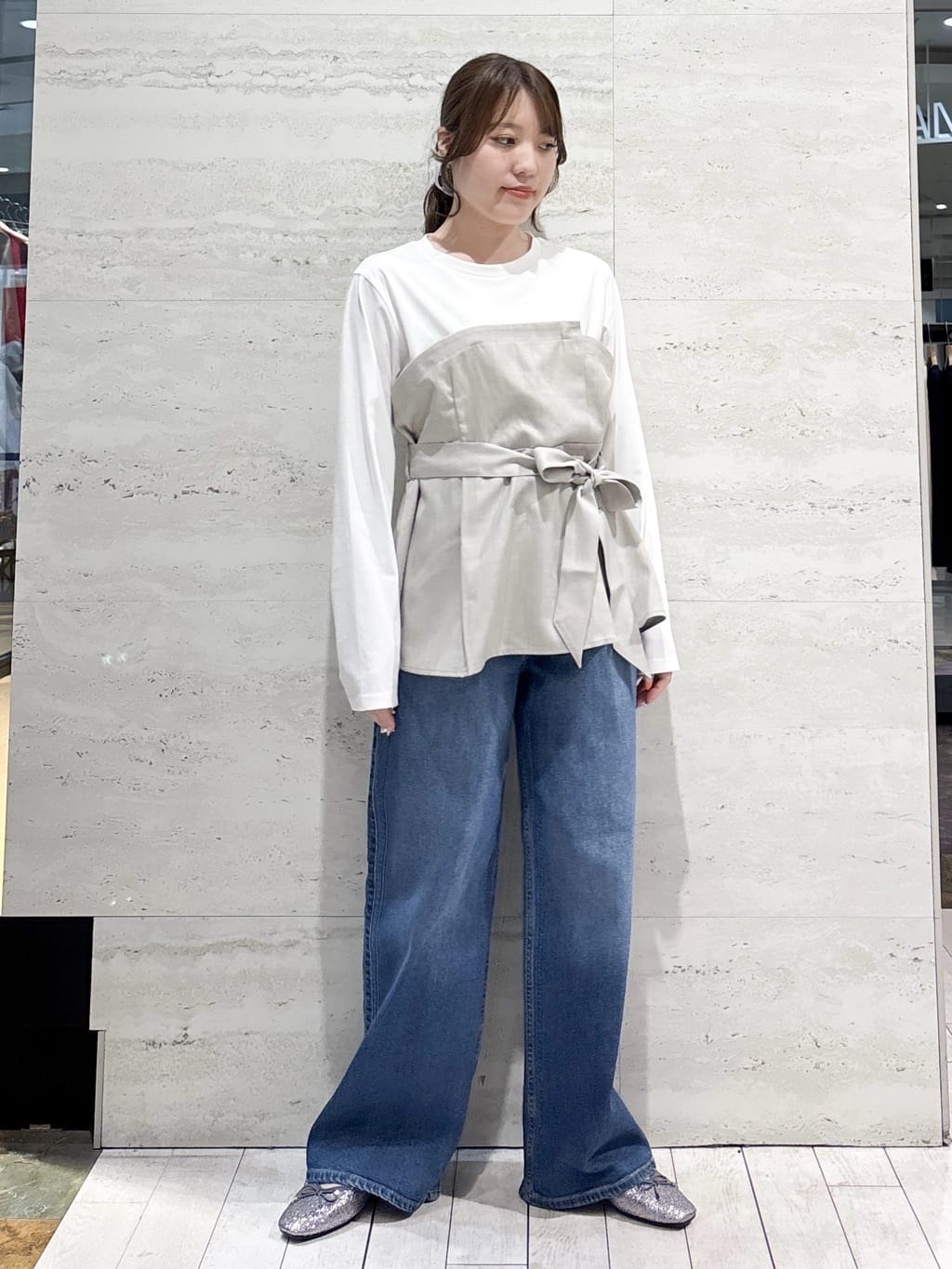 かほさんの「OPAQUE.CLIP｜【低反発】フラットバレエシューズ」を使ったコーディネート