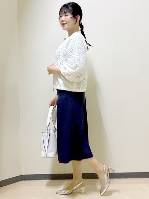  beni_gingerさんの「Reflect｜【セットアップ可】ジップアップレースショートブルゾン」を使ったコーディネート