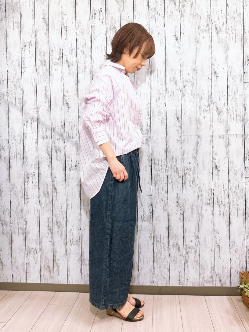 chieさんの「SHOO･LA･RUE｜ベーシック テレコクルーネックインナー」を使ったコーディネート