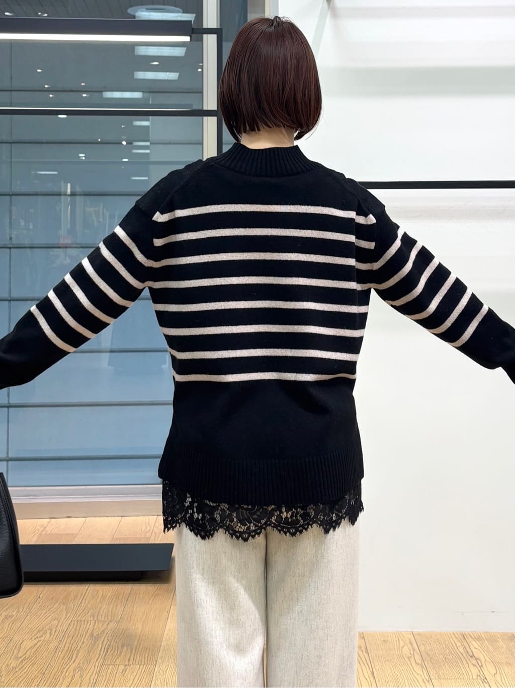 asamiさんの「INDIVI｜【カシミヤ混】ミドルゲージ ハイネックニット」を使ったコーディネート
