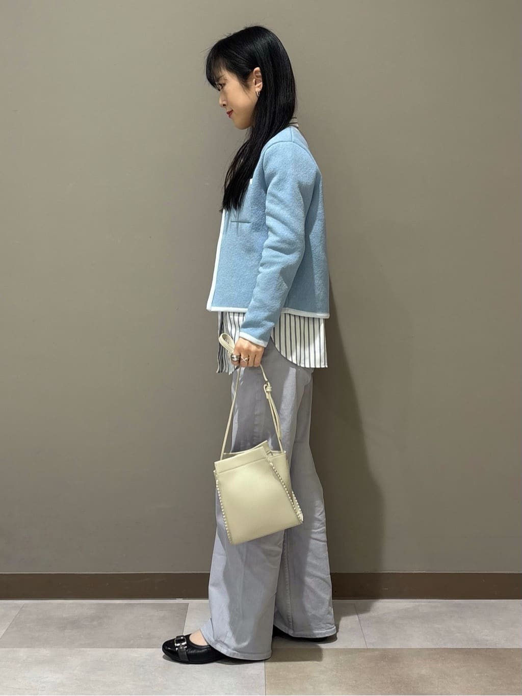 KEIKOさんの「INDIVI｜【軽量】ブークレジャケット ニットカーディガン」を使ったコーディネート