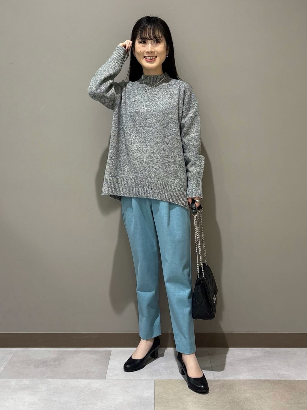 KEIKOさんの「INDIVI｜【軽やか／ゆったり】ウール混ショートトレンチコート」を使ったコーディネート