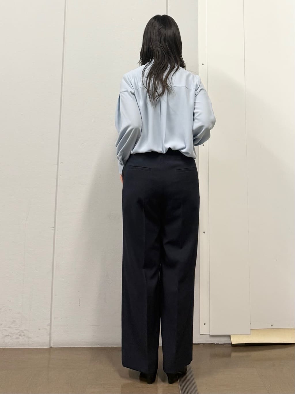 mizukiさんの「INDIVI｜【洗える／通勤／スーツ】メランジストレッチ ノーカラージャケット」を使ったコーディネート