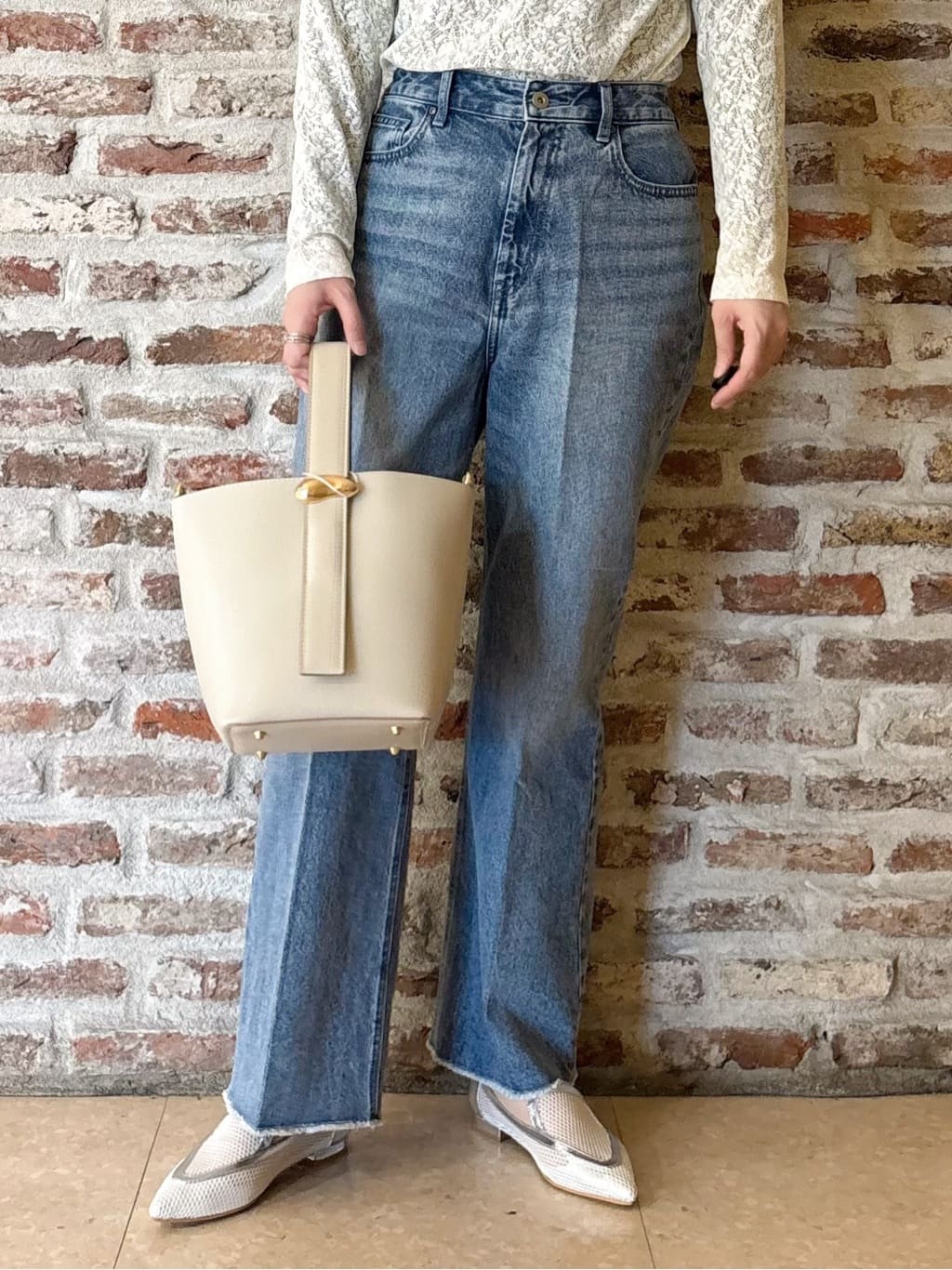 しばさんの「THE SHOP TK｜【POLO BCS 別注】ストライプOXシャツ」を使ったコーディネート